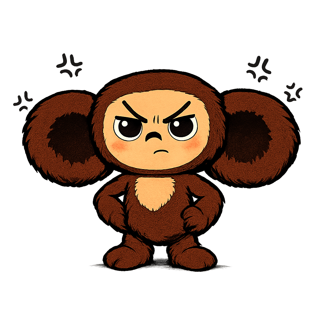 Cheburashka angry